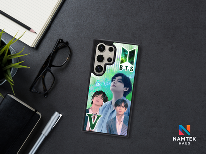 BTS V iPhone Case – Purple Galaxy K‑Pop Phone Cover for ARMY