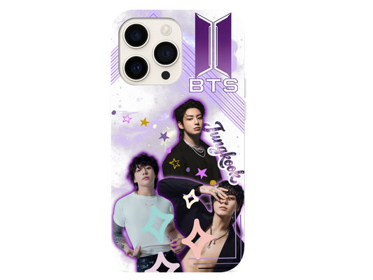 BTS Jungkook iPhone Case – Purple Galaxy K‑Pop Phone Cover for ARMY