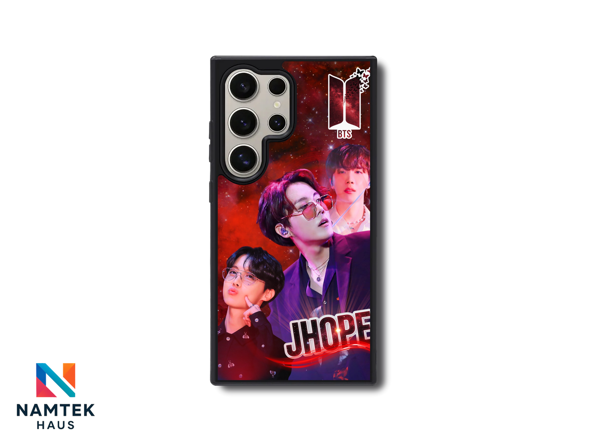 BTS J‑Hope Phone Case - Red Galaxy Tough Case for iPhone | Double Layer Protection