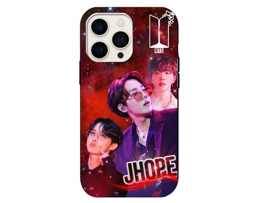 BTS J‑Hope Phone Case - Red Galaxy Tough Case for iPhone | Double Layer Protection