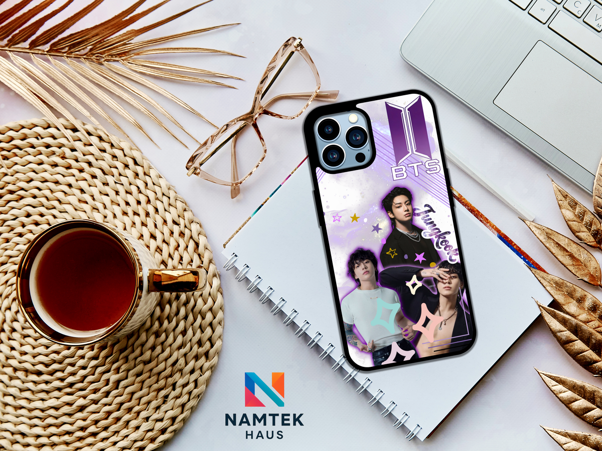 BTS Jungkook iPhone Case – Purple Galaxy K‑Pop Phone Cover for ARMY