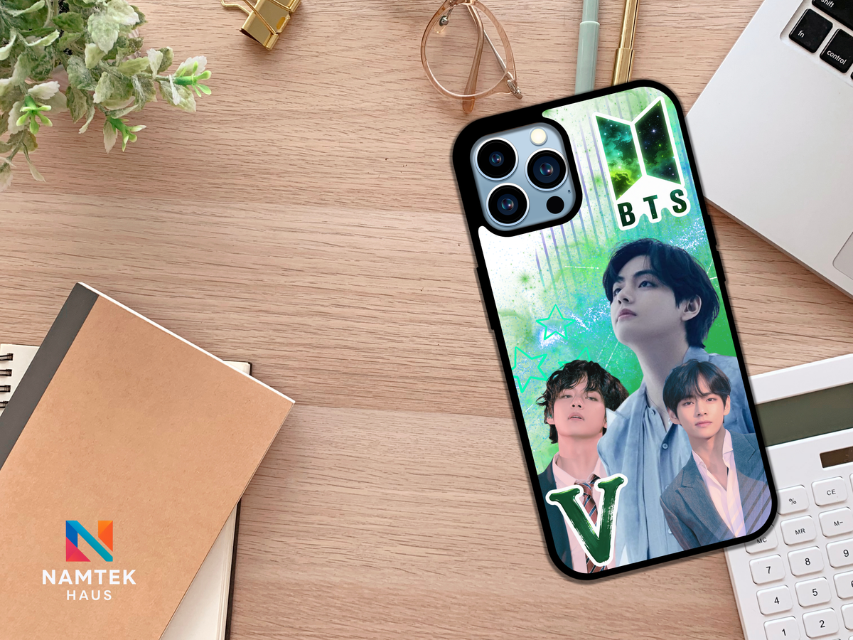 BTS V iPhone Case – Purple Galaxy K‑Pop Phone Cover for ARMY
